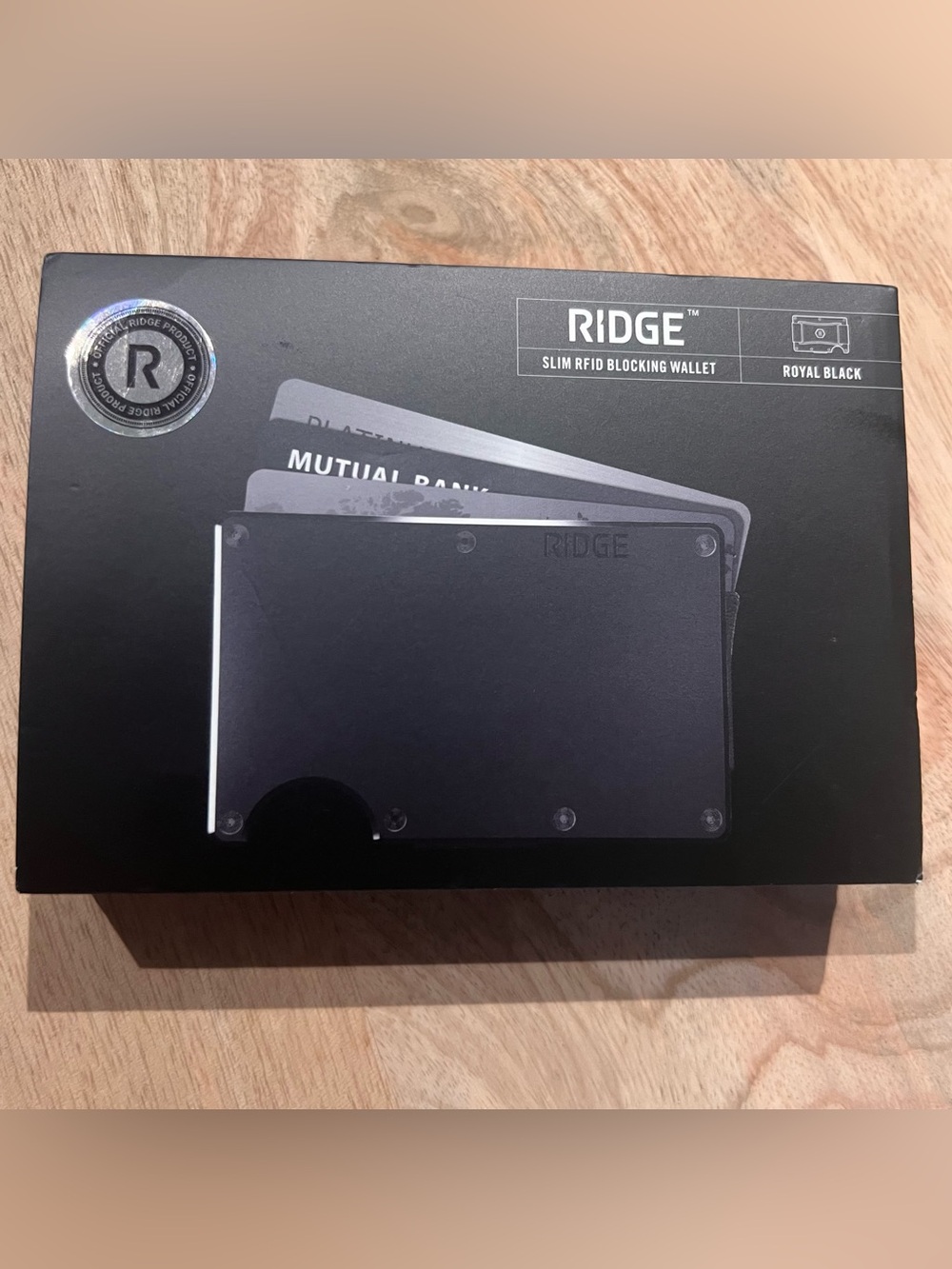 The Ridge Wallet 2.0 - Aluminum Cash Strap RFID Blocking Wallet - Black  NEW